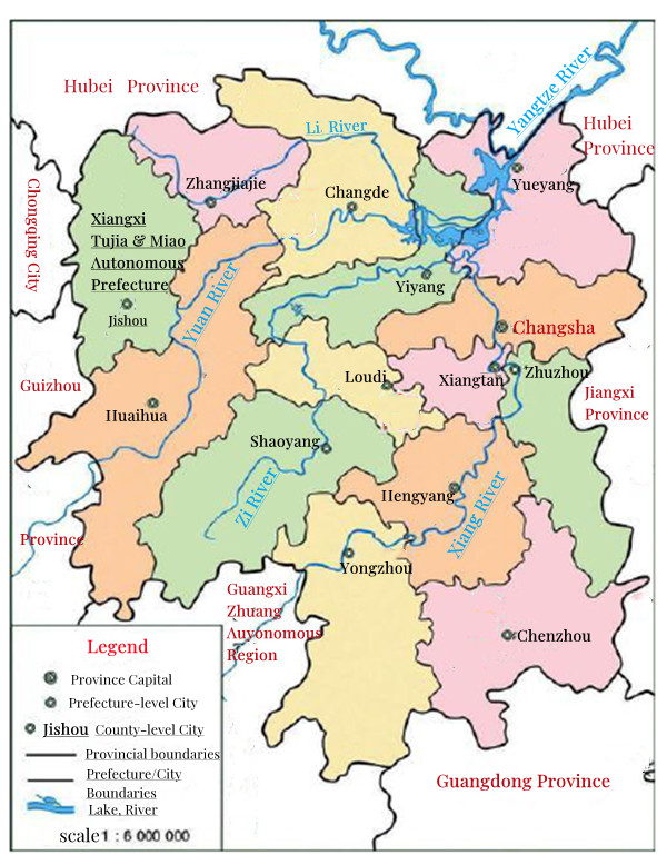 Hunan Map