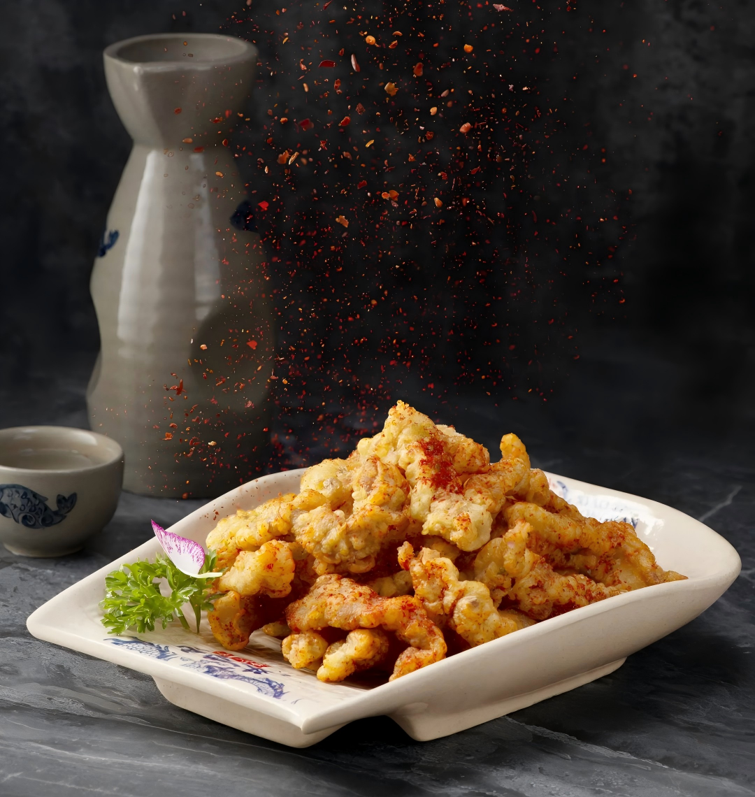 Fried Pork with Perilla